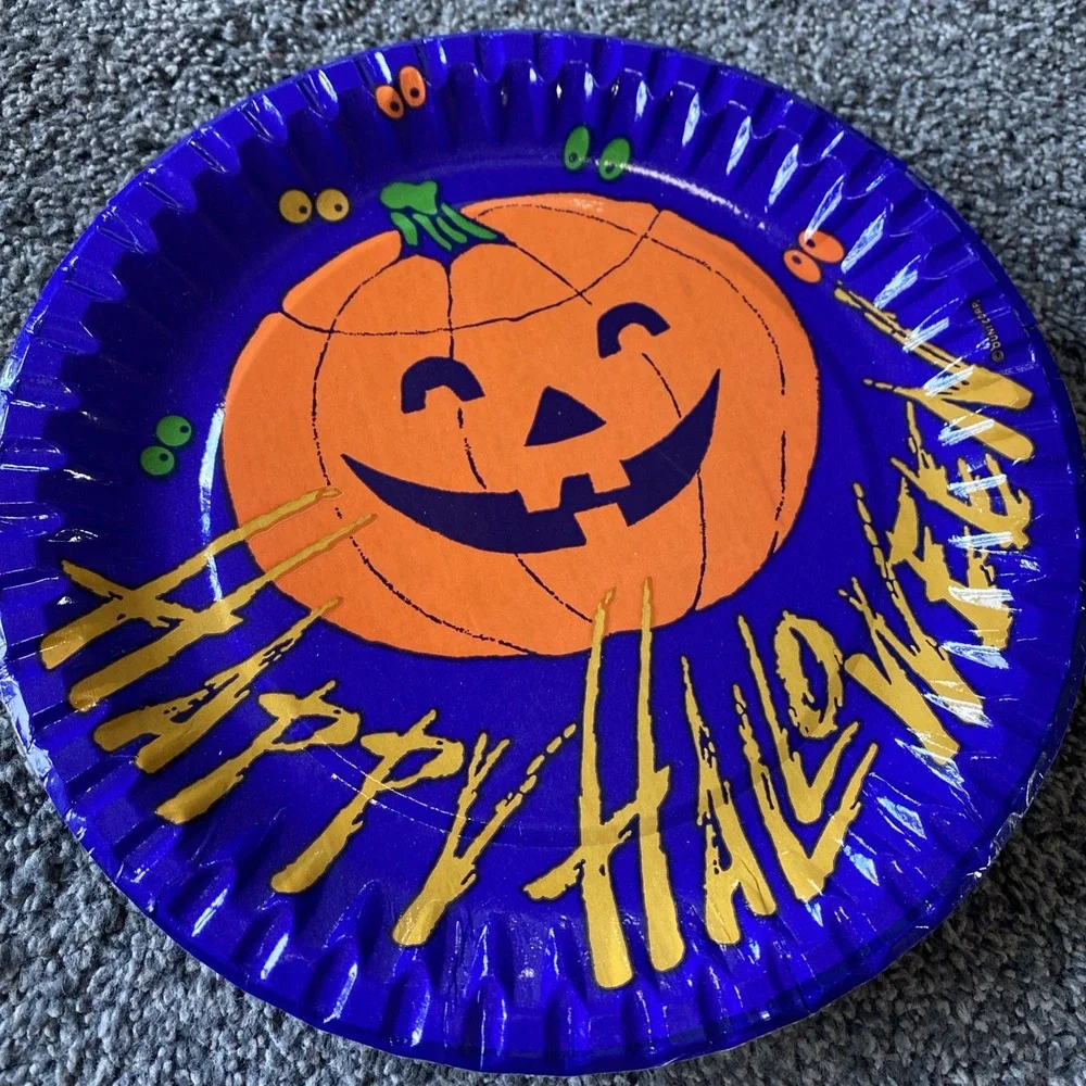 Vintage Duni Halloween Beverage / Lunch Napkins Plates Unopened Party NOS MTC